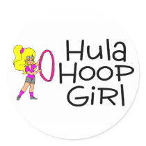 Hula Hoop Girl 2 Stickers