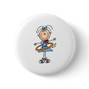 Hula Hoop Girl Button by stick_figures Hula Hoop Girl Button