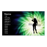 Hula Hoop Girl; Cool Business Card Template