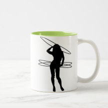 Hula Hoop Girl; Cool Coffee Mugs