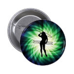 Hula Hoop Girl; Cool Pinback Buttons