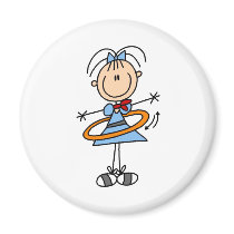 Hula Hoop Girl Magnet