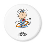 Hula Hoop Girl Magnet