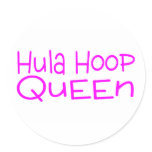 Hula Hoop Queen stickers