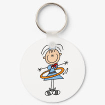 Hula Hoop Stick Figure T-shirts and Gifts keychains