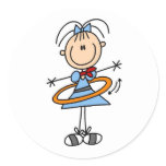Hula Hoop Stick Figure T-shirts and Gifts stickers