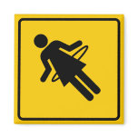 Hula Hoop Zone Highway Sign Refrigerator Magnet