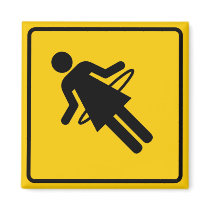 Hula Hoop Zone Highway Sign magnets