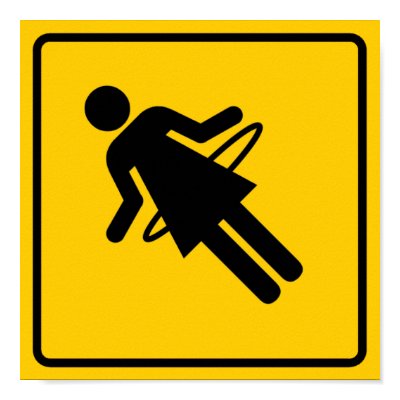 Hula Hoop Zone Highway Sign Print by wesleyowns
