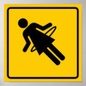Hula Hoop Zone Highway Sign posters