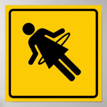 Hula Hoop Zone Highway Sign Print
