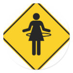 Hula Hoop Zone Highway Sign Stickers