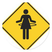 Hula Hoop Zone Highway Sign Stickers