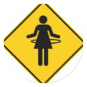 Hula Hoop Zone Highway Sign stickers