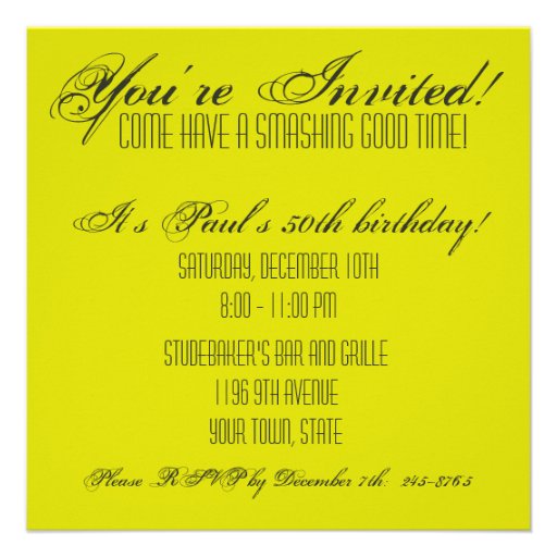 Hula-Hooper Party Invitation Custom Invite