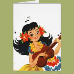 Hula Hula Girl Card