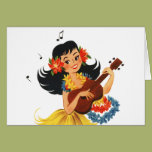 Hula Hula Girl Card