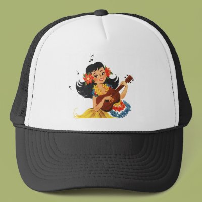 Hula Hula Girl Trucker Hats Zazzle_hat Hula Hula Girl Trucker Hats Zazzle_hat