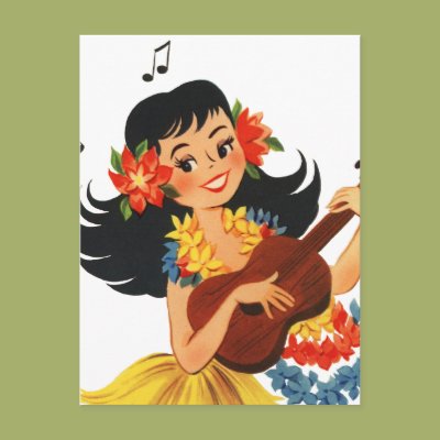 Hula Hula Girl Postcard Zazzle_postcard Hula Hula Girl Postcard Zazzle_postcard