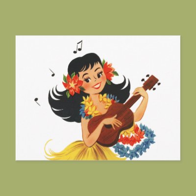 Hula Hula Girl Post Card Zazzle_postcard