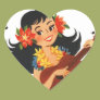 Hula Hula Girl Heart Sticker Hula Hula Girl Heart Sticker