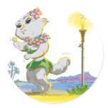 HuLa KaT Round Sticker