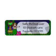 Hula Luau German Shorthaired Pointer Return Address Labels