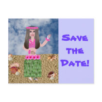 Hula Lula, Save the Date! postcards