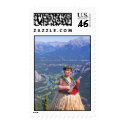 Hula Man in Banff, Canada postage