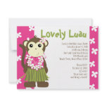 Hula Monkey Personalized Invitation