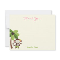 Hula Monkey Thank You Card Custom Invitations
