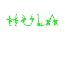 HULA  on FRONT ONLY t-shirts