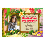 Hula Over!  Hawaiian Tropical Photo Invitations