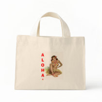 Hula Pin-up Girl Tote bags by GreenEyedLioness Hula Pin-up Girl Tote bags