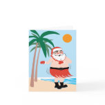 Hula Santa Note Card