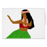 Hula sway dancer blank card
