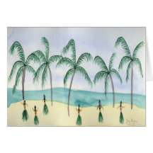 Hulas on the Beach Cards