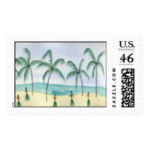 Hulas on the Beach Custom Postage postage
