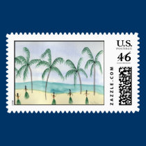 Hulas on the Beach Custom Postage postage