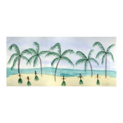 Hulas on the Beach Posters &amp; Prints by ginyhogan