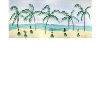 Hulas on the Beach T-Shirts & Apparel by ginyhogan