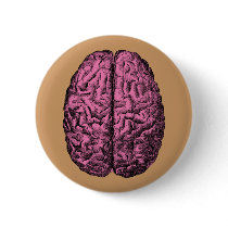 Human Anatomy Brain Pinback Button