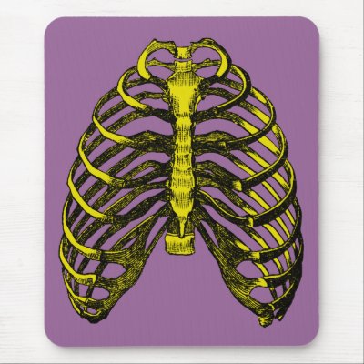Human Anatomy Rib Cage Mouse Pad by pounddesigns