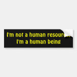 Human being bumper stickers