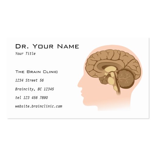Human brain anatomy Business Card (front side)