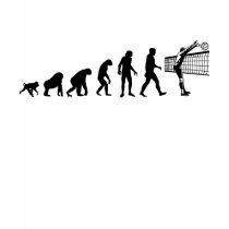 Human Evolution: Volleyball Player Tees