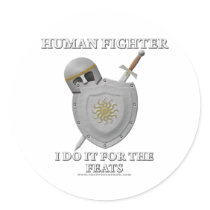 Human Fighter: For the Feats stickers