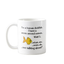 Human Goldfish mugs by imonlysayin Human Goldfish mugs