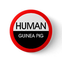 Human Guinea Pig buttons by ToucanIsland Human Guinea Pig buttons