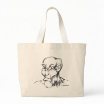 Human Head: Grumpy Tote Bags